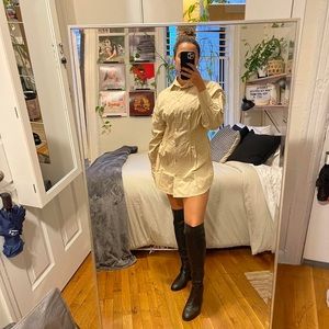 Tan #PLT shirt dress